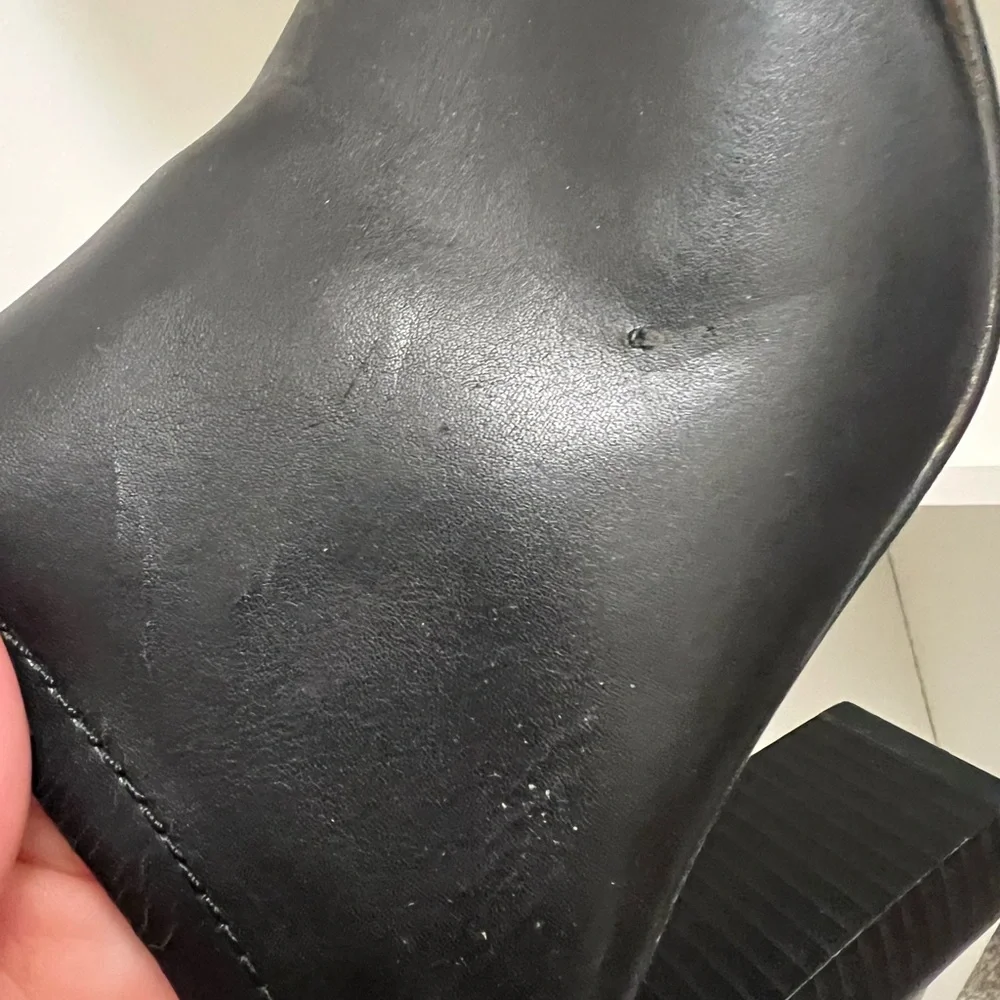 Black high heel open toe mules - Picture 7 of 7